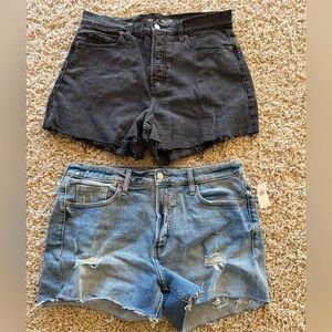 Old Navy Black and Blue Jean Shorts